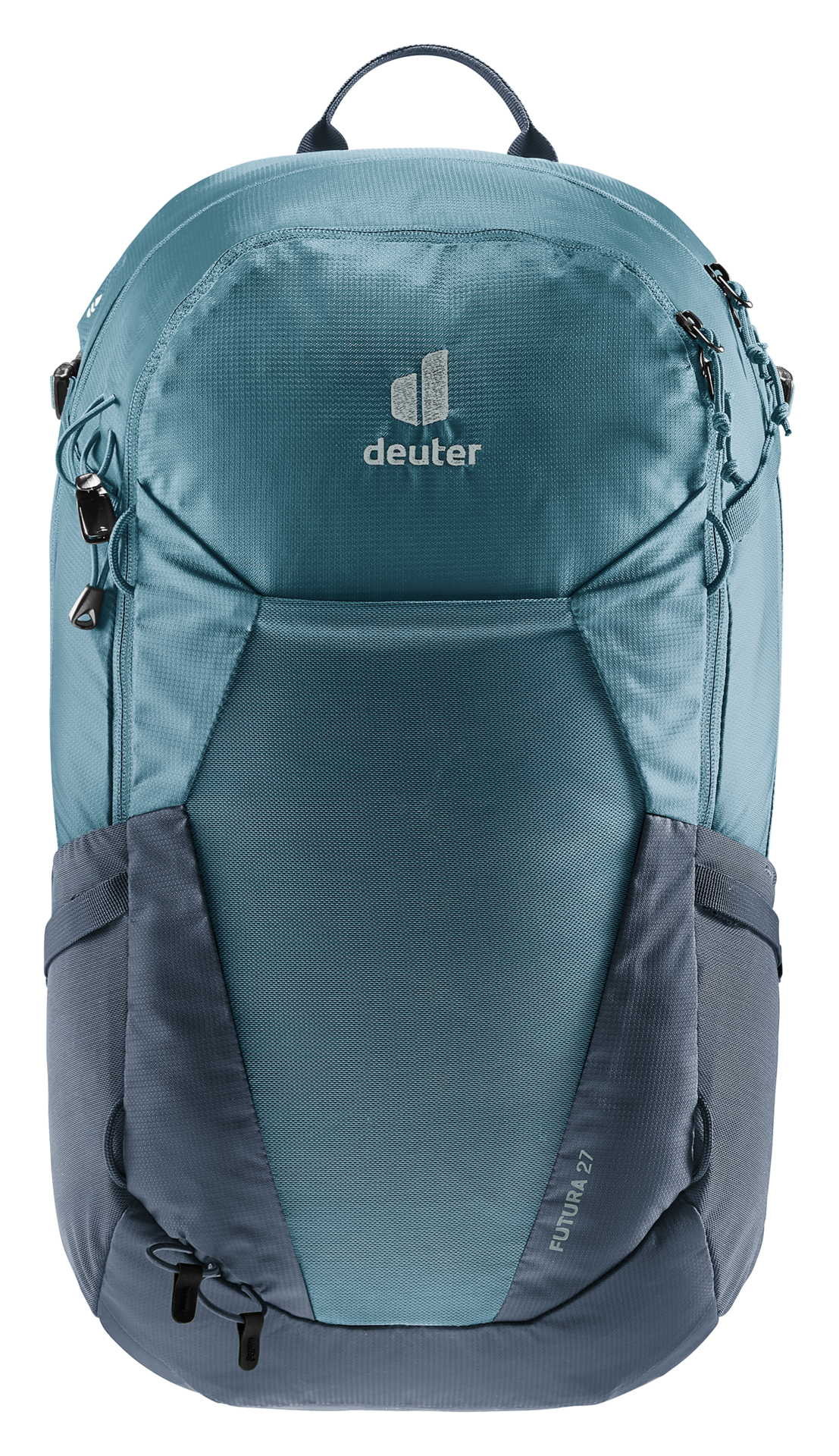 Deuter Futura 27 liters ryggsäck i blått med ventilerande Aircomfort-nätpanel, justerbara axelremmar och vadderat höftbälte för maximal bärkomfort under vandring