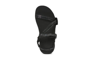 Produktbild av Z-Trail EV sandalen från Xero Shoes i färgen Multi-Black – visar hälremmens design och den strukturerade yttersulan med greppvänligt mönster.